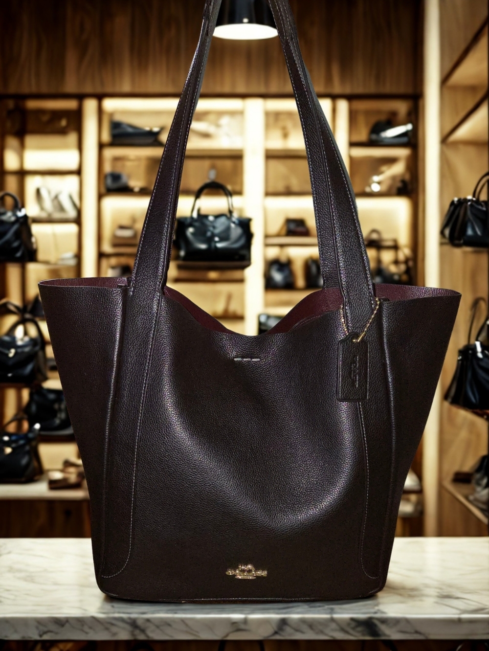 Coach Hadley Pebbled Leather Tote